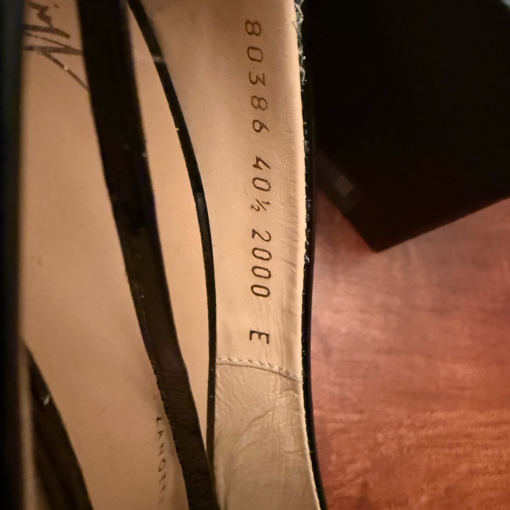 Giuseppe Zanotti Black Patent Peep Toe Heels - Picture 9 of 14